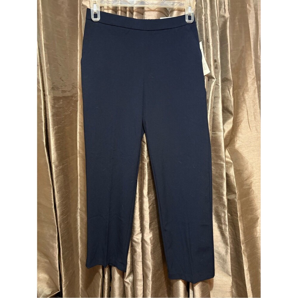 Studio Works Navy Pull-On Straight-Leg Pants #1945